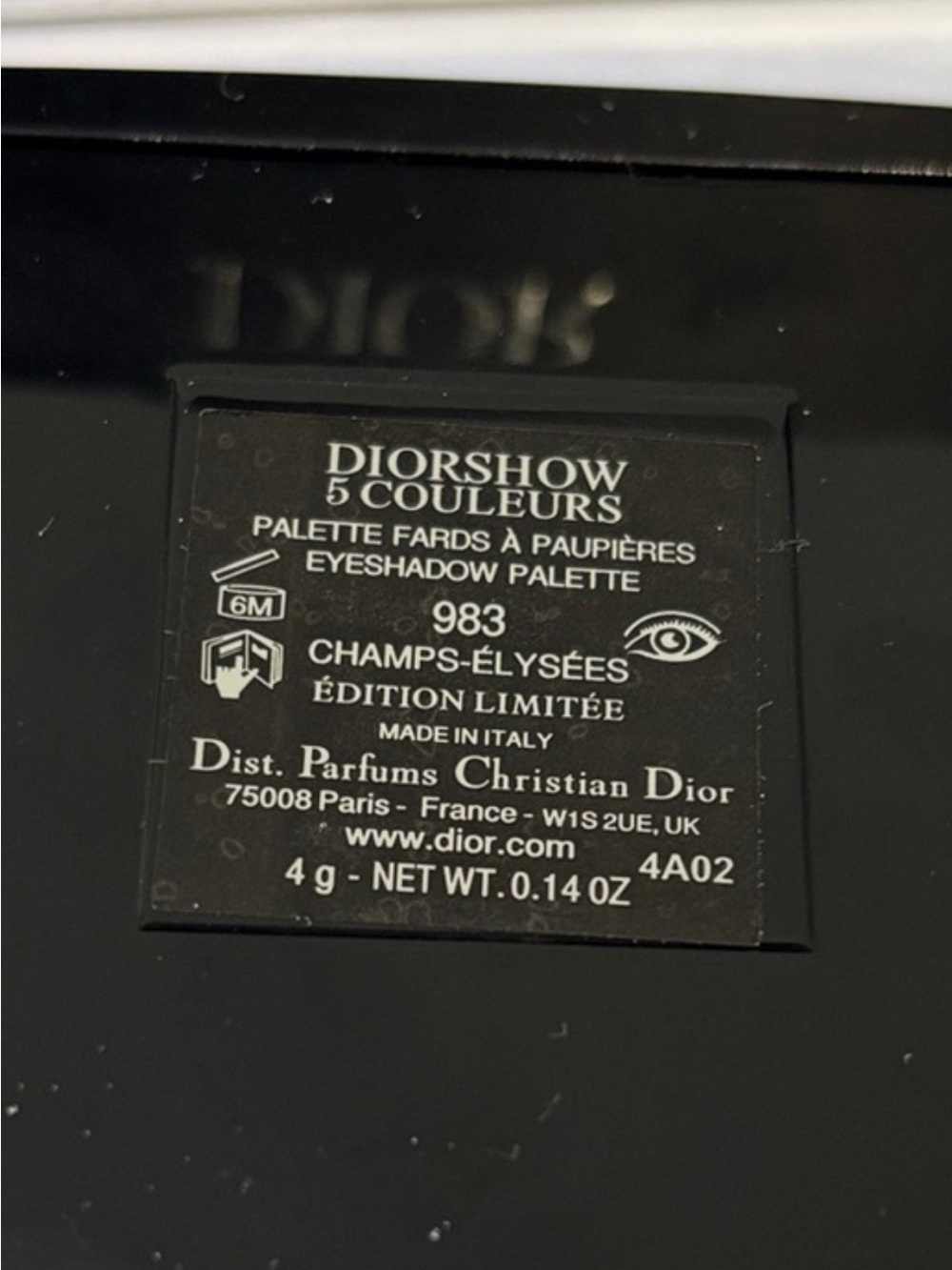 DiorSOL Diorshow 5 Couleurs 983 CHAMPS - RELYSEES LIMITED EDITION Eye shadow - Picture 7 of 7